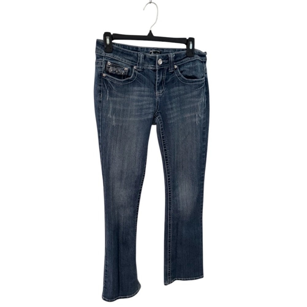 Soundgirl Blue Boot Cut Jeans with Contrast Stitching